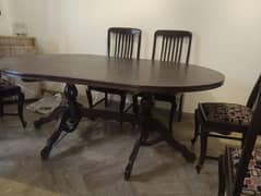 Dining Table with 6 chairs, New coushion installed