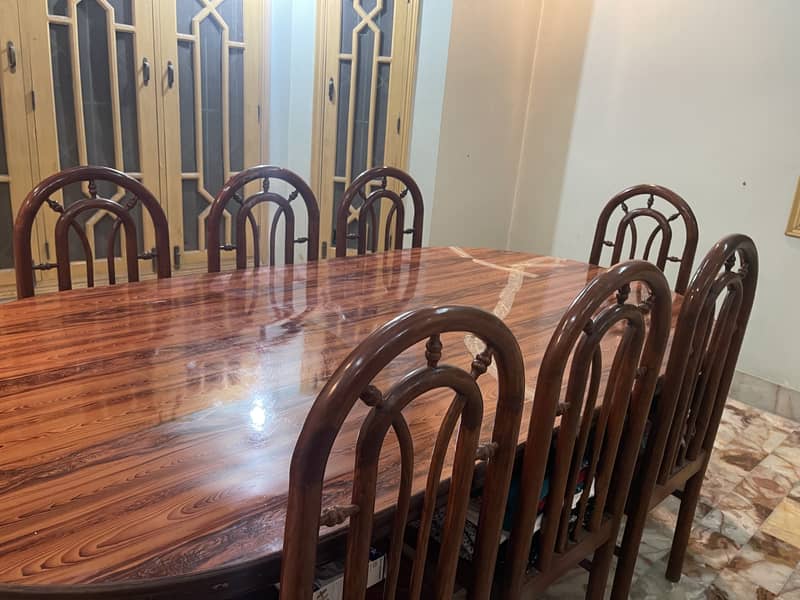 8 seater Wooden vintage dining table 3