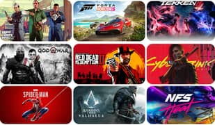 All PC Games Available GTA 5 , RDR 2, Tekken 8 , Cyberpunk 2077