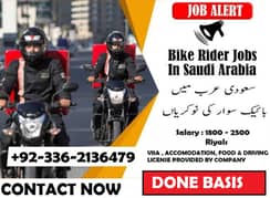 BIKE RIDERS REQUIRED IN SAUDIA ARABIA