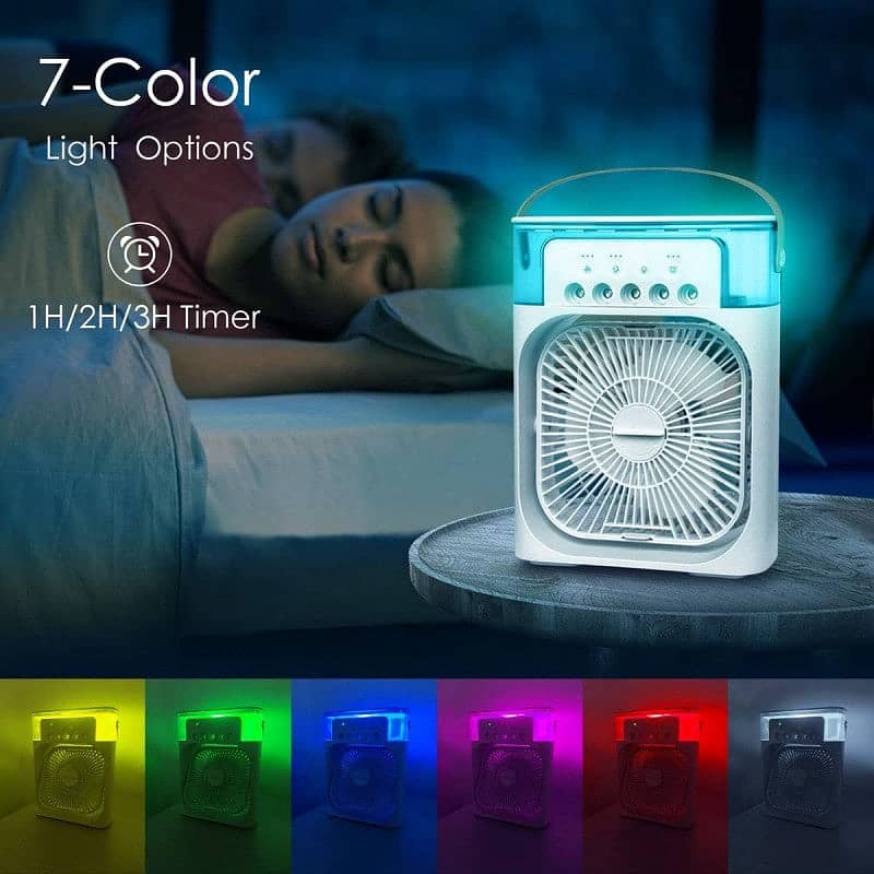 Portable Air Conditioner Fan || USB Electric Fan With Led Night Light 3