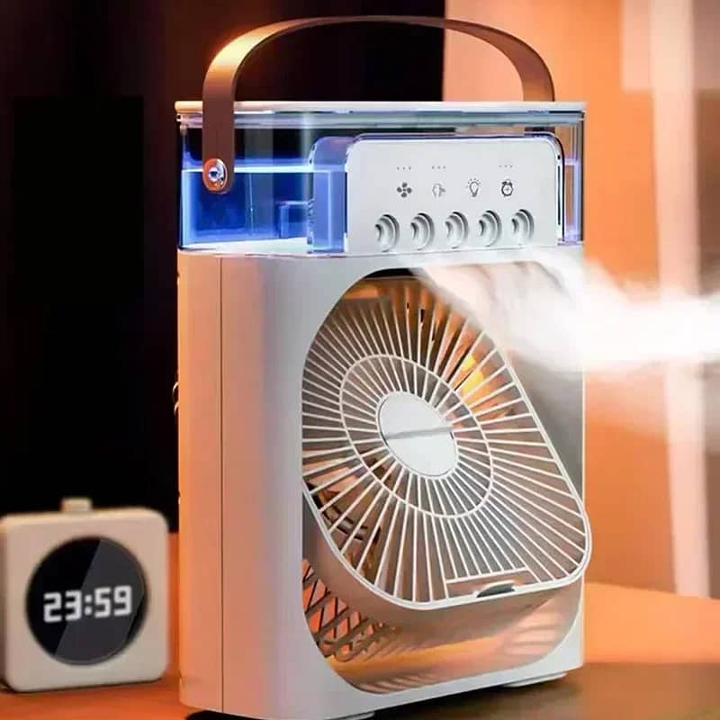 Portable Air Conditioner Fan || USB Electric Fan With Led Night Light 4