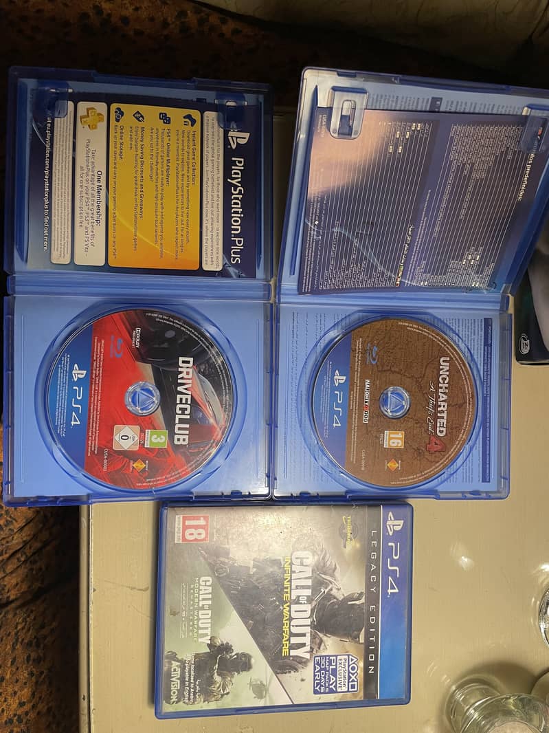 Uncharted 4, COD, Drive club pS4, Resident Evil 7 1