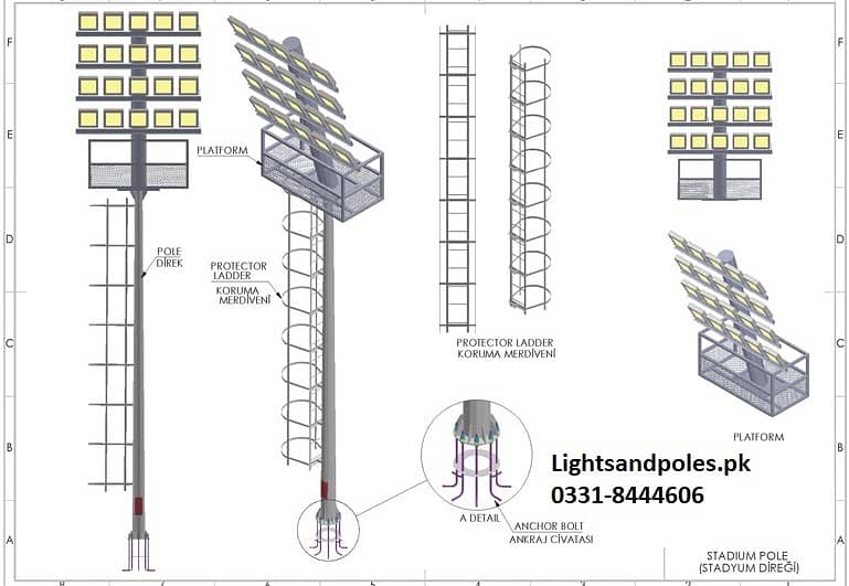 ,Wapda poles,Street lights poles,Stadium Lights & Poles  اسٹریٹ لائٹس 12