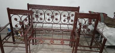 incomplet New iron furniture 5 Setar Sofa With Table & Dreseing Table