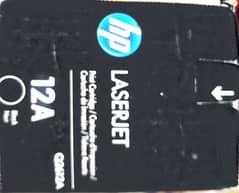 HP 12A black laserjet tonner cartridge for HP printer