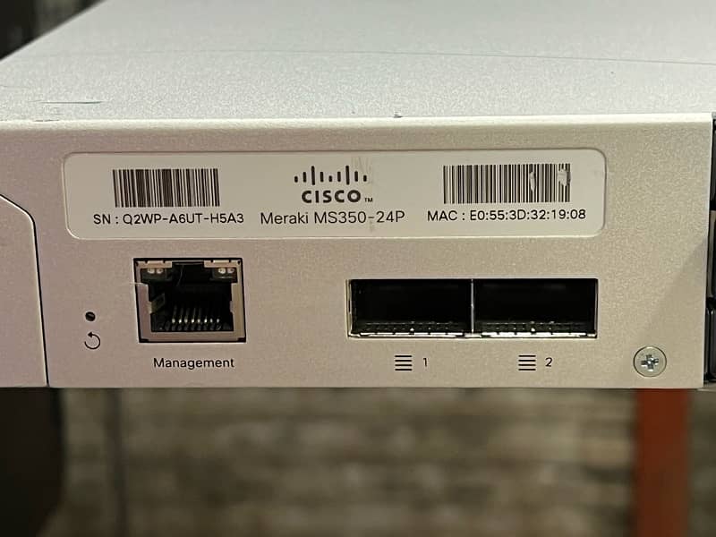 Cisco Meraki Switch MS350-24P Gigabit POE 10G Uplnink 0