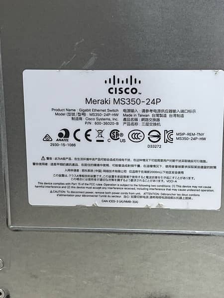 Cisco Meraki Switch MS350-24P Gigabit POE 10G Uplnink 3