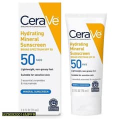 Hydrating minerals sunscreen