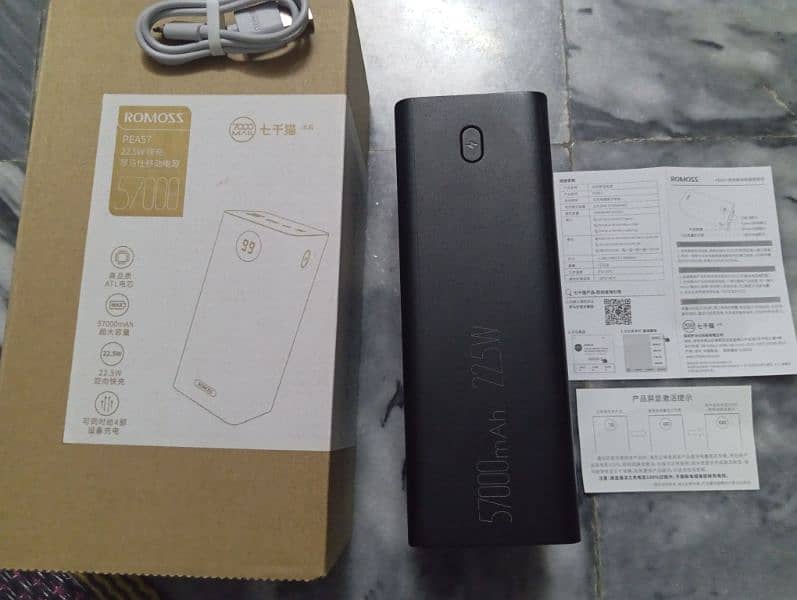 original romoss new powerbank 57000mah 5