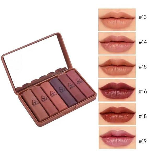 6 Pc Nude Lipsticks With Miror Box 1