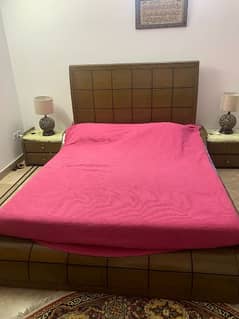 Queen size bed for sale with spring mattress