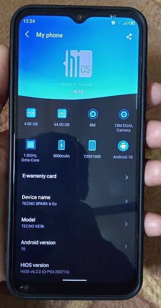 Tecno spark 6 go 4/64 4