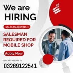 Salesman wanted for mobile shop