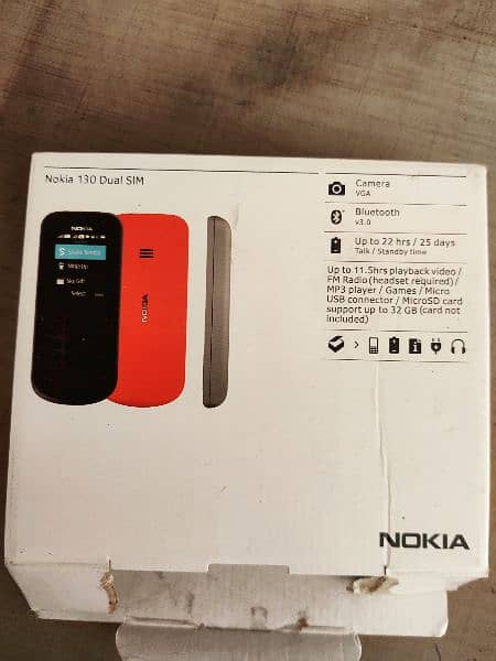 Nokia 130 with box charger nhi Hai 3