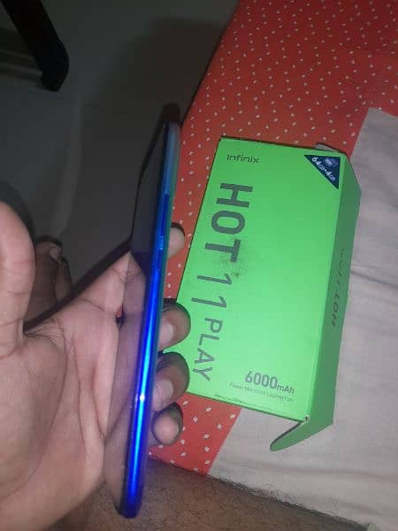 infinix hot 11 play 4-64 with box pta approved 1