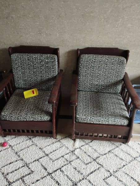 wooden sofa set five seater 1