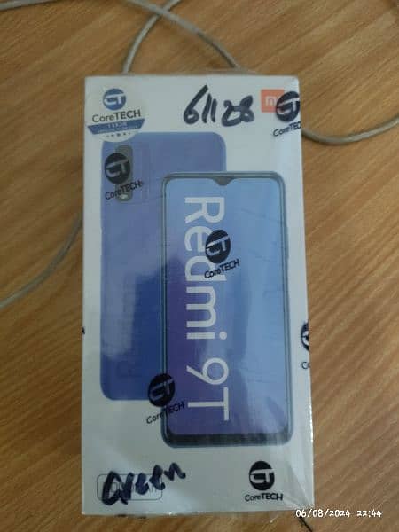 Redmi 9t for sale with box and original charger 1