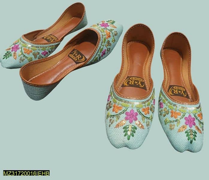 women's PU leather embroidery khusas 4