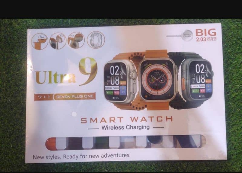 SMART WATCH 7 IN 1 ULTRA WITH 7 STRAPS 0