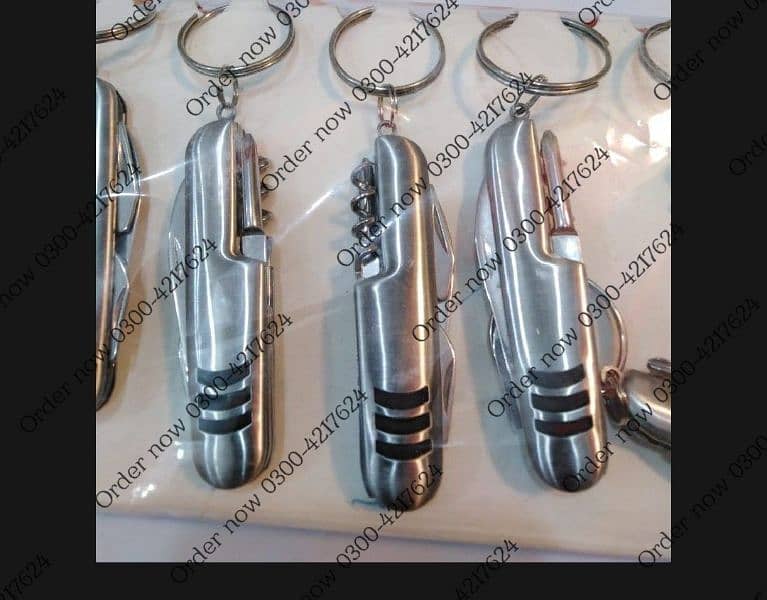 7 in 1 High quality Keychain sports Stainless Steel Multi Functi 2