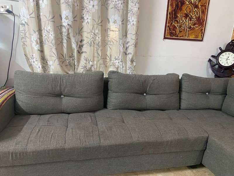 L shaped sofa for sale good condition 1