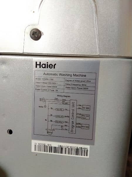 Haier automatic washing machine 7