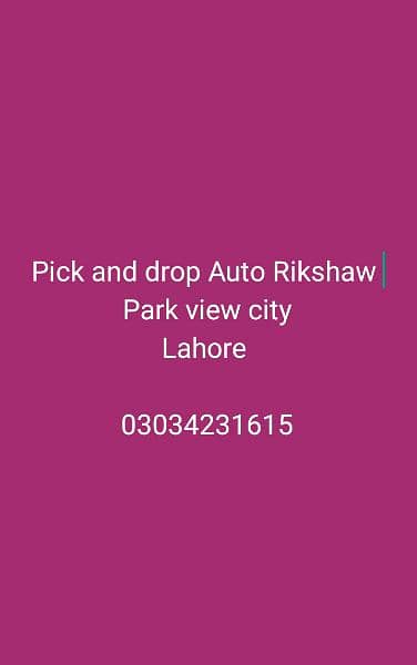 Pick and Drop Auto Rikshaw Park view city 0