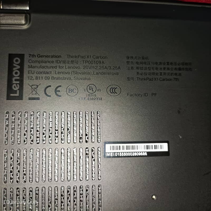 Lenovo X1 carbon Gen 7 2