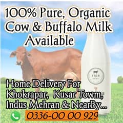 Fresh Pure Organic Cow, Goat Milk