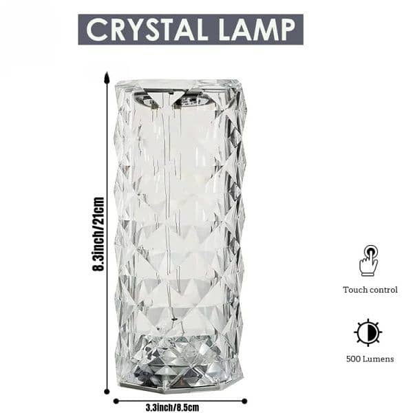 diamond rose crystal lamp 2