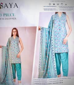 3piece lawn saya brand suit