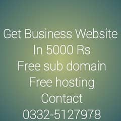 business website with free hosting and sub domain 0