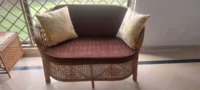 Cane Sofa set with Table set