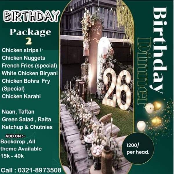 Birthday Food Menu 2