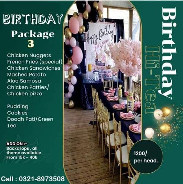 Birthday Food Menu 3