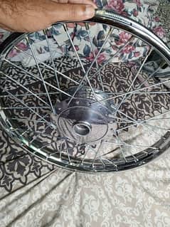 70cc bike front wheel super tak spoke 125 new 2024 k ha bari Wala ha