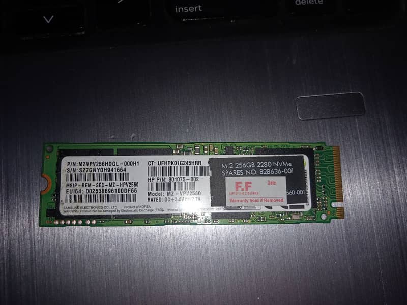 Samsung 256gb NVMe ssd 0