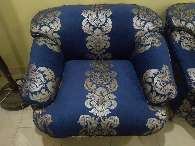 5 seater navy blue sofa set for sale 1