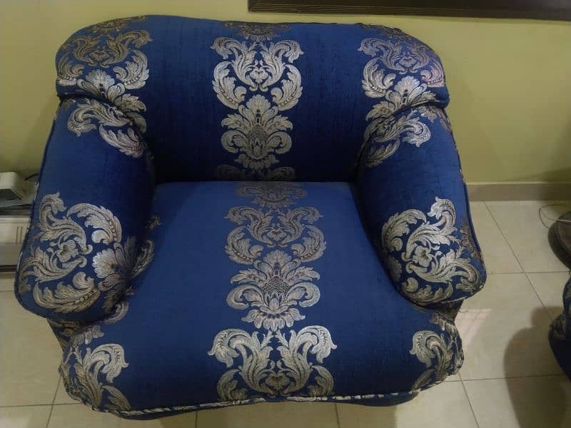 5 seater navy blue sofa set for sale 2