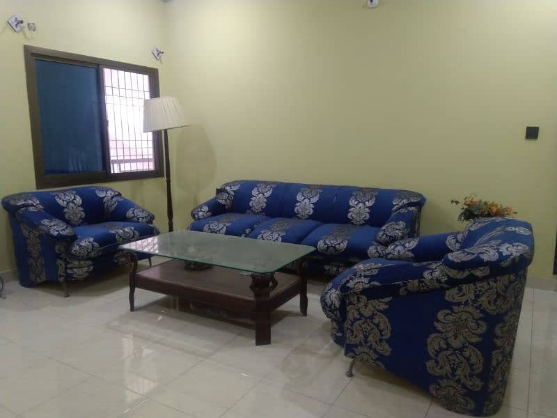 5 seater navy blue sofa set for sale 3