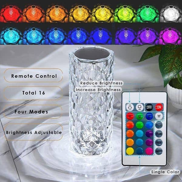 Chargeable Crystal Table lamp 1