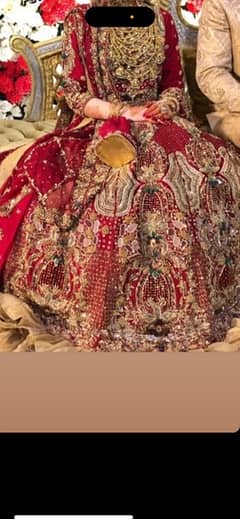 Bridal dress/Bridal lehnga/Baraat dress/Baraat lehnga/Red lehnga