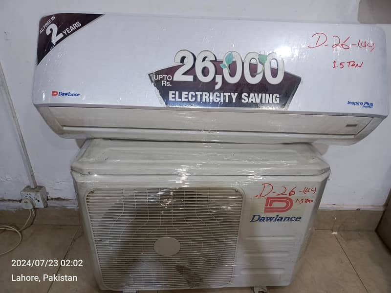 Dawlance 1.5 ton dc inverter D26UC (0306=4462/443) ahoo Set 1