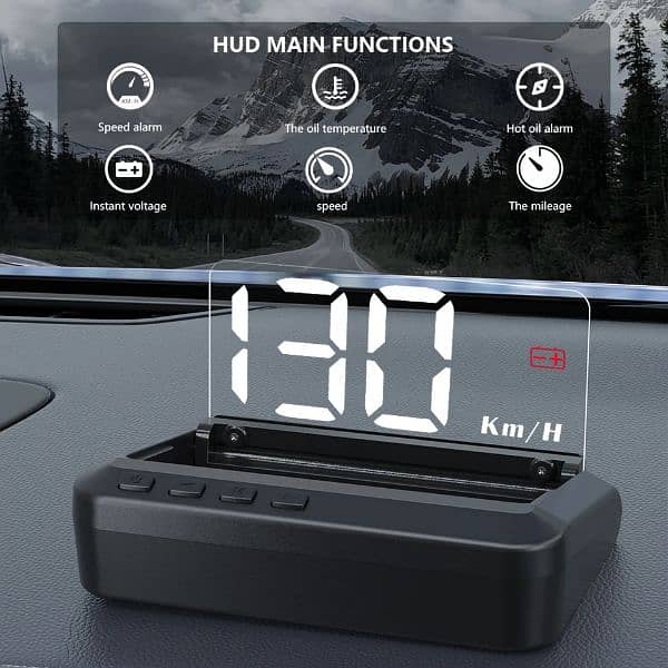 M1 Car Head Up Display HUD Universal Digital GPS Speedometer Project 0