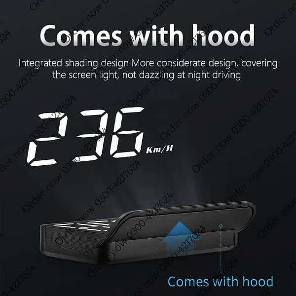 M1 Car Head Up Display HUD Universal Digital GPS Speedometer Project 1