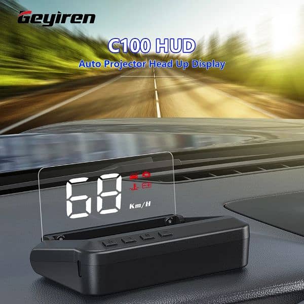 M1 Car Head Up Display HUD Universal Digital GPS Speedometer Project 6