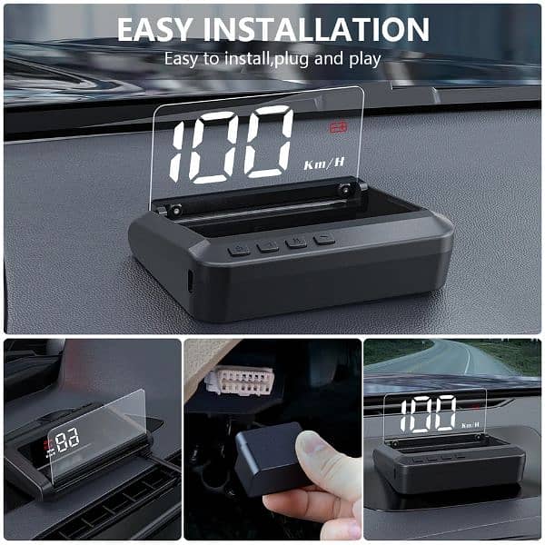 M1 Car Head Up Display HUD Universal Digital GPS Speedometer Project 9