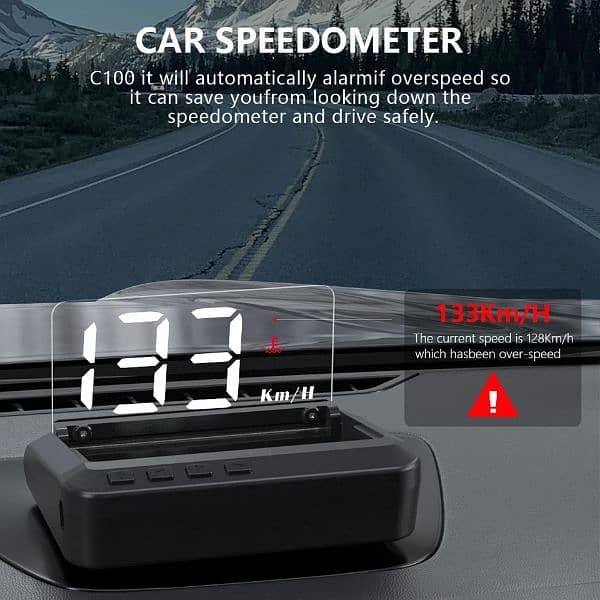 M1 Car Head Up Display HUD Universal Digital GPS Speedometer Project 10