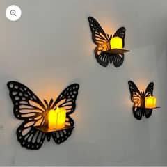 MDF wall decoration butterfly 3 piece